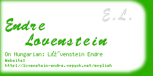 endre lovenstein business card